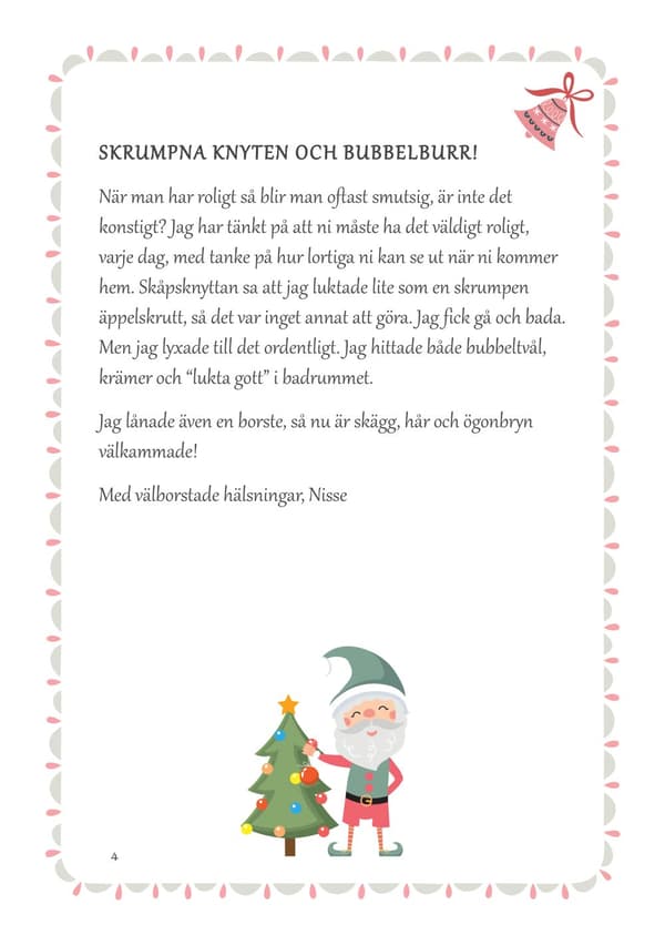 Nissebrev Julkalender År 4 - Standard (ett barn)