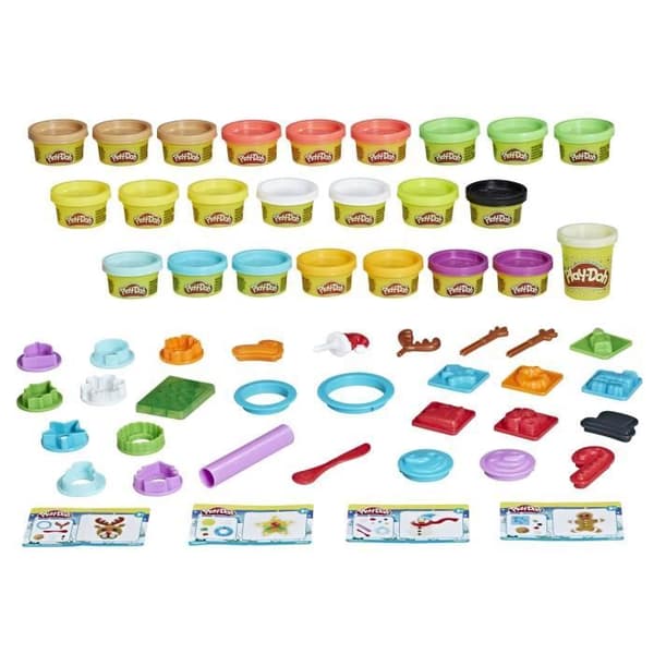 PLAY-DOH adventskalender - 24 överraskningar - 24 deggrytor - aktivitetsmatta för barn 3 år