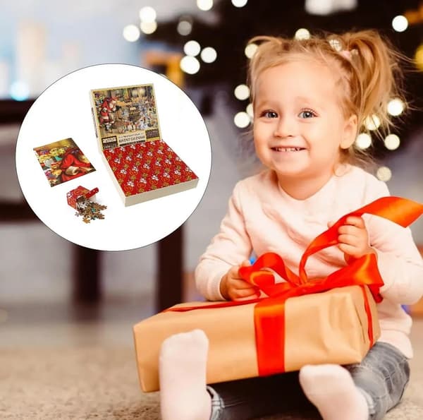 Puslespils adventskalender 2024, 1008 puslespilsbrikker 24 dages Toy Shop