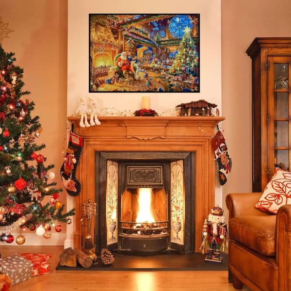 Puslespils adventskalender 2024, 1008 puslespilsbrikker 24 dages FirePlace