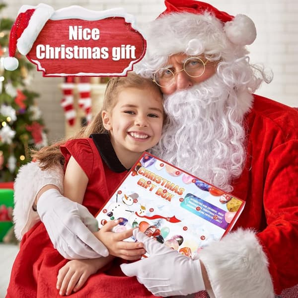 Juladventskalender, 24 dagar fulla av överraskningar Natural Crystal Gemstone till jul,