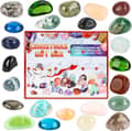 Miniatyrbild 1 av 7: Juladventskalender, 24 dagar fulla av överraskningar Natural Crystal Gemstone till jul,