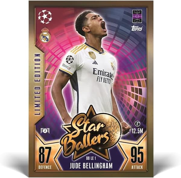 Uppdaterat Mega Multipack #4 - Innehåller 16 nya Star Ballers-kort och ett exklusivt Star Ballers Jude Bellingham Limited Edition-kort!