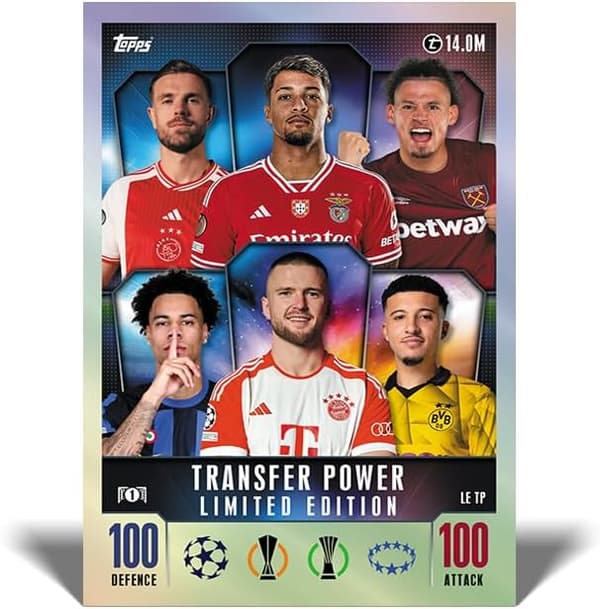 Matchattax Extra 2024, Transfer Update Edition Multipack - 49 kort inklusive 16 nya överföringar, 8 överföringar på utgångsdagen & 1 Transfer Power