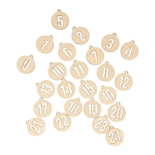 Runda adventskalender i trä