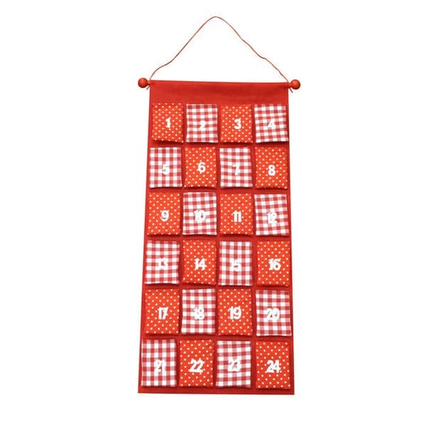 Röd filt adventskalender - MegaCrea DIY