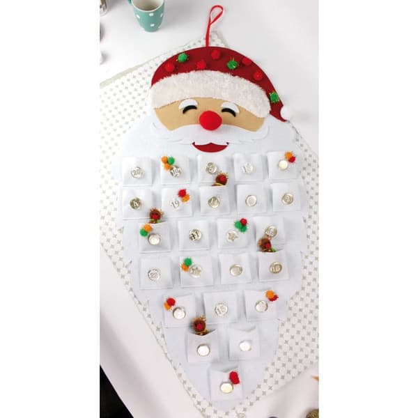Julkalender filt tomte 79x42 cm