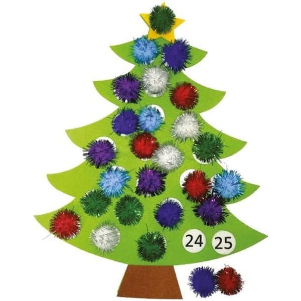 Filtträd adventskalender - MegaCrea DIY - Blandat - Vuxen - Grön - 1 st.
