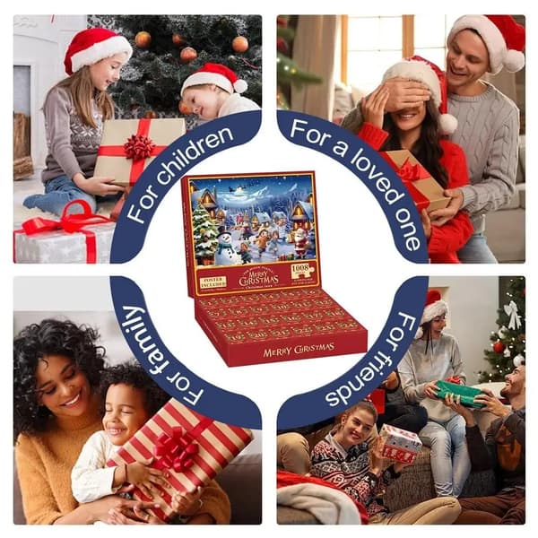 Adventskalender - Pussel 1008 Bitar - Julkalender 2024