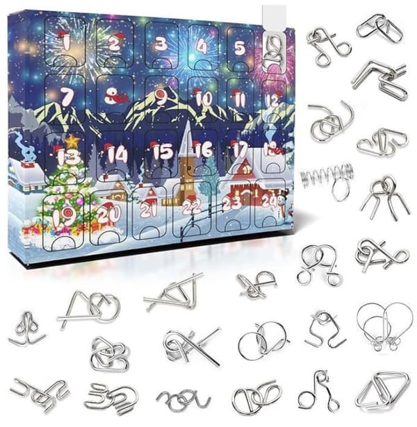 Adventskalender - Metall pussel - Hjärngympa fidget