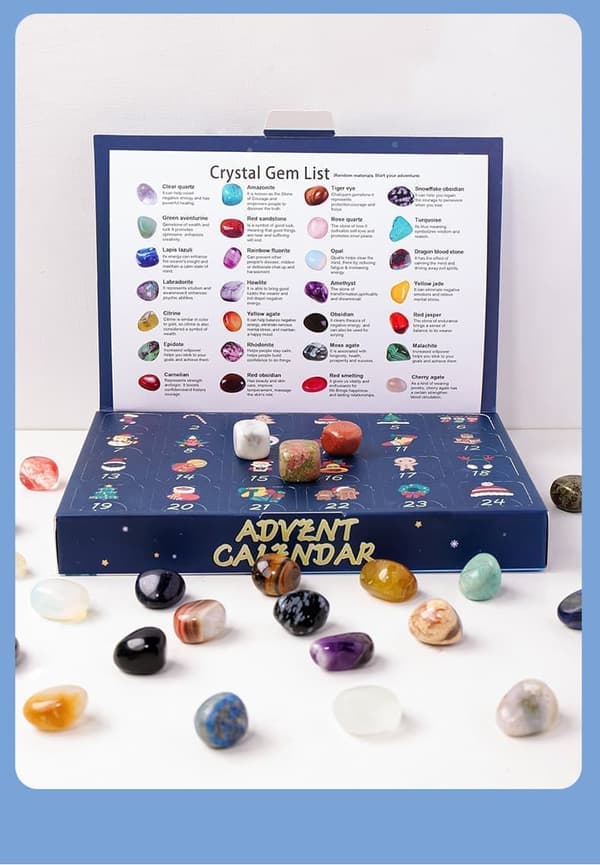Julkalender Med Stenar - Aventskalender 24 Stenar, - Överraskningskalender Jul För Barn / Vuxna Julkalender Med Stenar - Aventskalender 24 Stenar, - Överraskningskalender Jul För Barn / Vuxna