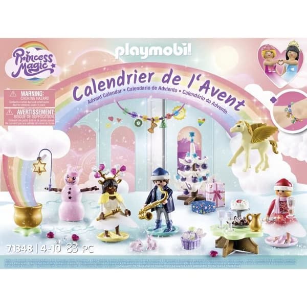 PLAYMOBIL Adventskalender - Regnbåge - Julens magi - 24 lådor att öppna