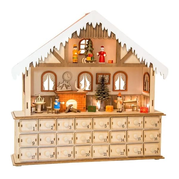 Trä adventskalender stor modell JULHUS