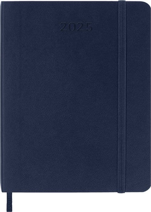 Kalenderbok MOLESKINE 2025, veckor, L/A5, mjukt omslag, blå