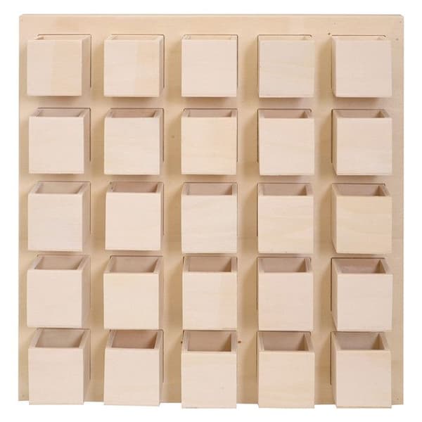 Adventskalender med magnetlådor 36 x 36 cm