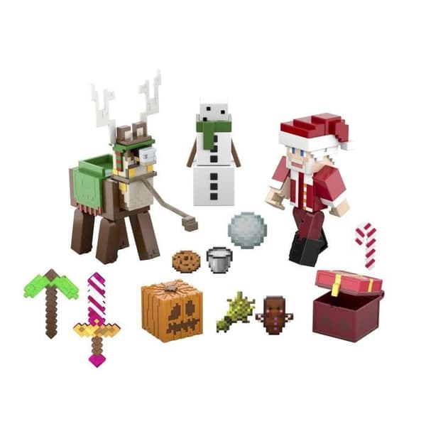 Minecraft-Adventskalender-8,25cm Figurer-17 Tillbehör HXM86