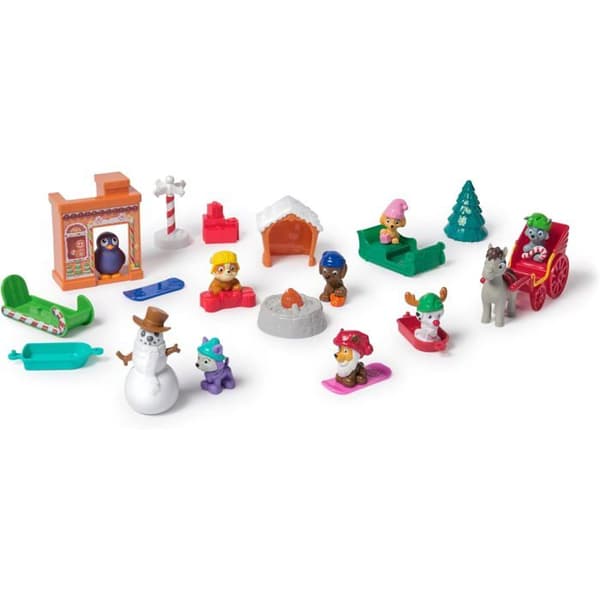 Patrol adventskalender 24 överraskningsdjursfigurer + vintertillbehör