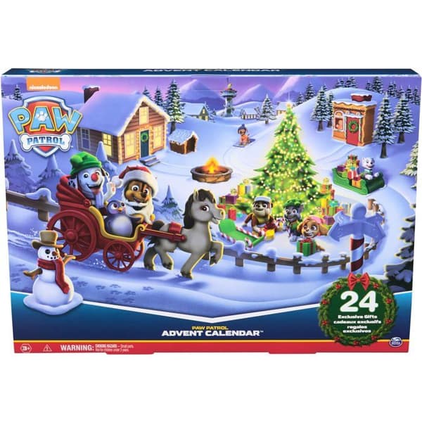 Patrol adventskalender 24 överraskningsdjursfigurer + vintertillbehör