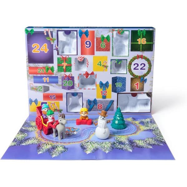 Patrol adventskalender 24 överraskningsdjursfigurer + vintertillbehör