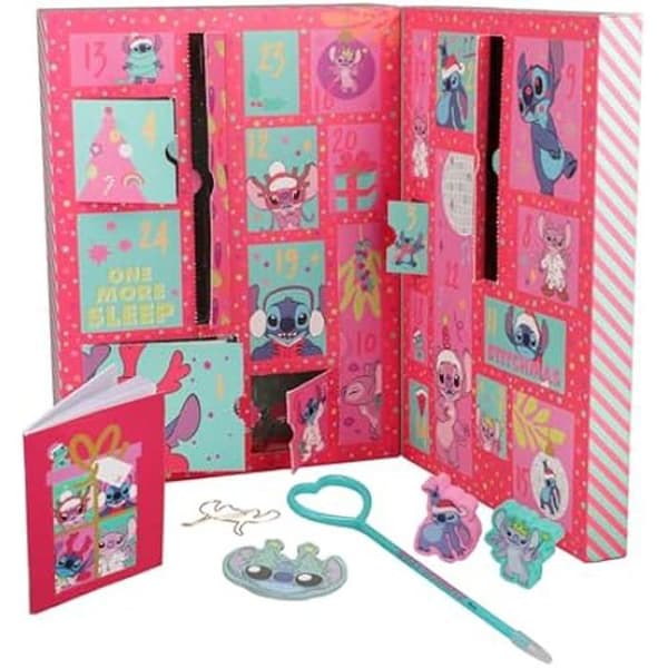 Adventskalender - PALADONE - Stitch - 32 artiklar av kontorsmaterial - Julklappar - Festlig dekoration
