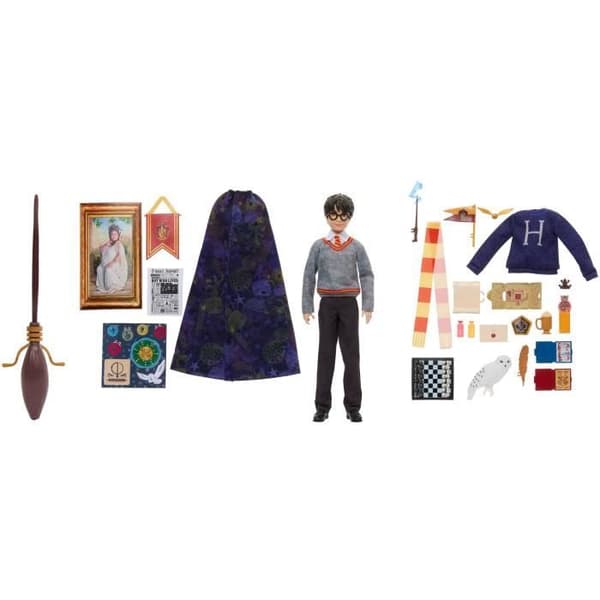 Harry Potter Adventskalender Harry docka + accessoarer dekorationer kläder bakgrund 25 objekt