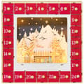 Miniatyrbillede 1 af 9: Adventskalender, 34x7x34 cm, Rød