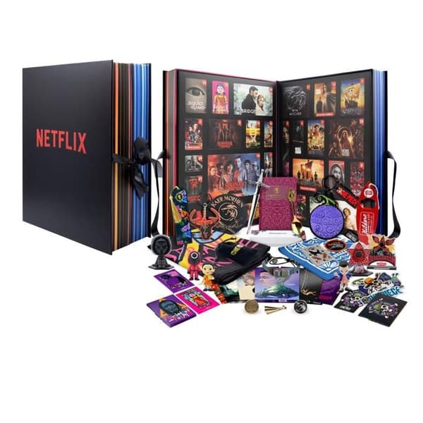 YuMe 15309 Netflix Gift Box, Adventskalender mit Soundeffekt, ab 16 Jahren, 24 Überraschungen aus 7 beliebten Netflix Serien • Preis