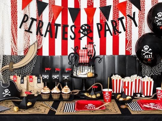 Muffins Set Pirater, CupcakeKit Cake Toppers och Muffins Wrappers - Pirates