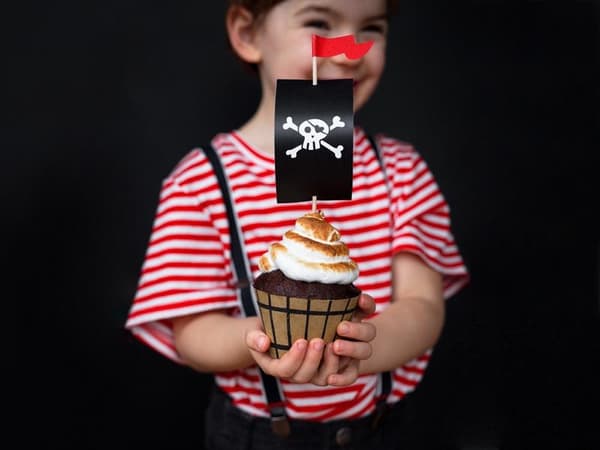 Muffins Set Pirater, CupcakeKit Cake Toppers och Muffins Wrappers - Pirates