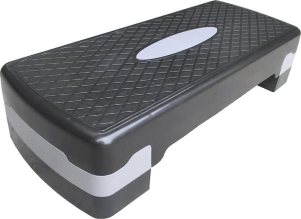 Börjarvänlig Aerobic Stege med Justerbar Höjd, Anti-Slip Yta, Snygg Svart-Grå Design