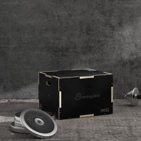 Rootz Box Jump Plyometrics - Jump Box - Fitness Box - Muscle Building - 41/51/61H CM - Beech Wood - CrossFit & Boxing Training