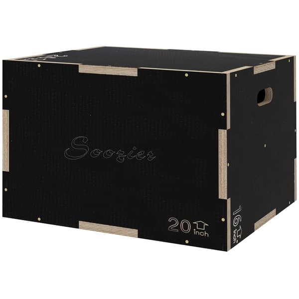 Rootz Box Jump Plyometrics - Jump Box - Fitness Box - Muscle Building - 41/51/61H CM - Beech Wood - CrossFit & Boxing Training