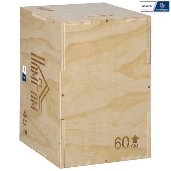 Rootz 3 -i -1 Plyo Jump Box - Fitness Box - CrossFit Box - Ökningar Jumpstyrka - 45L X 40W X 60H CM