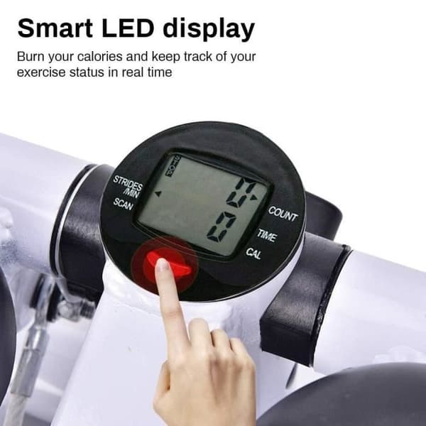 ARTIZLEE Mini Apartment Fitness Stepper med elastiska rep för nybörjare - Svart