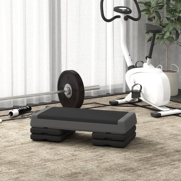 Aerobic Stepper, 77x36x10.5/15.5/20.5 cm, Grå