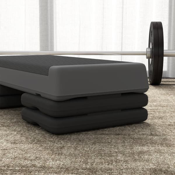 Aerobic Stepper, 77x36x10.5/15.5/20.5 cm, Grå