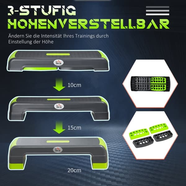 Aerobic Stepper, 78x28 cm, Grøn