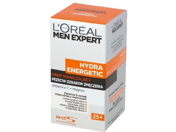 L'Oréal Paris Men Expert Hydra Energetic Anti-Fatigue SPF 15, Menn, Krem, Normal Hud, Dag og Natt, Anti-Mørk Sirkel, Anti-Tretthet, Fuktighet, Beskyt