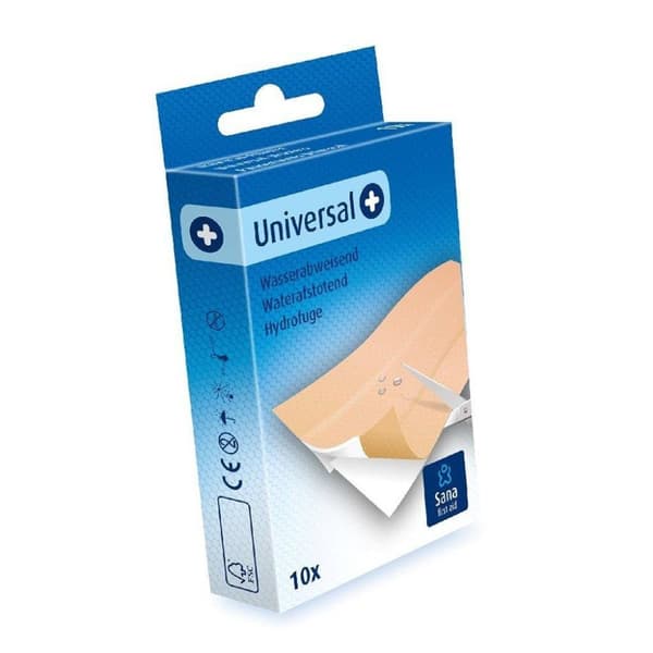 Sana Førstehjælp Universal Vandafvisende PE Plaster 10 stk