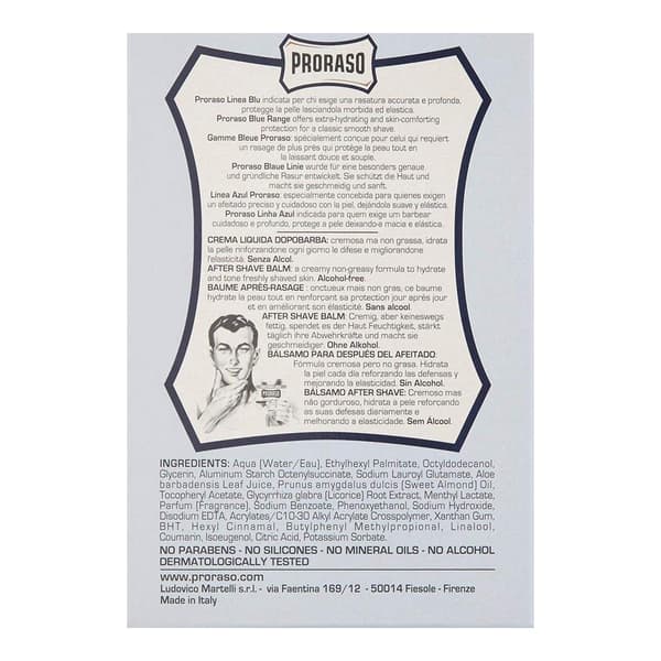 After Shave-kräm Proraso Blue E 100 ml