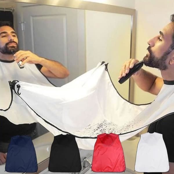 Skäggförkläde Innovation Rakning Barber Lätt Hair Trim Haklapp för män, BLÅ
