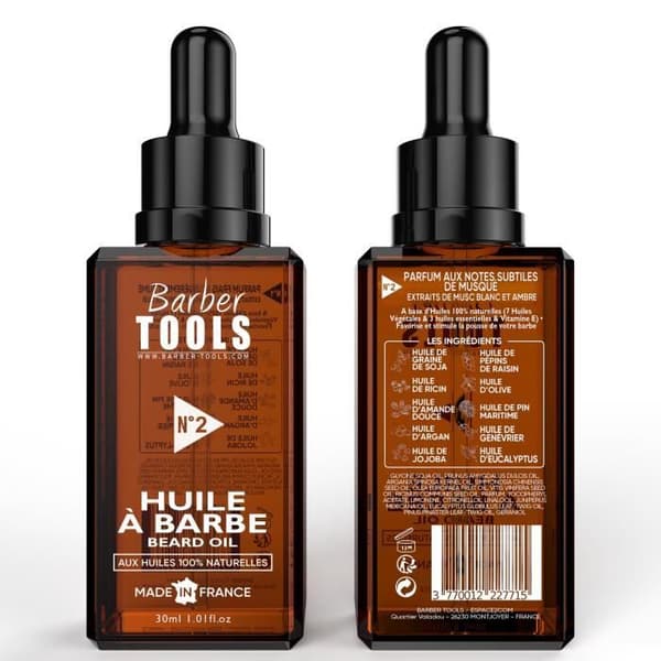Skäggolja | Nr 2 | med 100 % naturliga oljor 30 ml Främjar skäggväxt