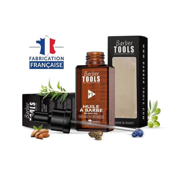 Skäggolja | Nr 3 | med 100 % naturliga oljor 30 ml Främjar skäggväxt