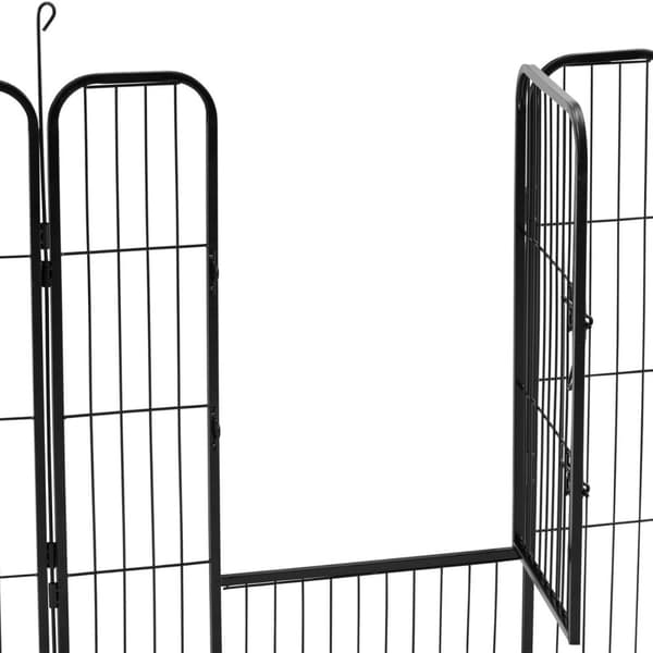 Kravlegård og løb for hunde og hvalpe med låge, højde 81 cm, 8 segmenter