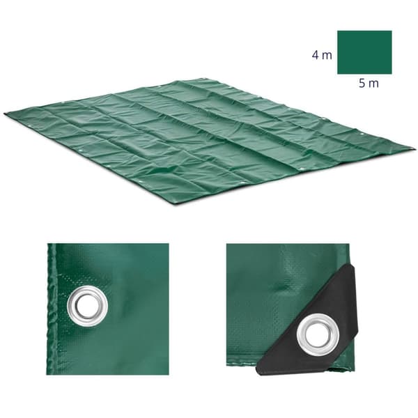 Suojapeite PVC-silmukoilla 650 g/m2 500 x 400 cm