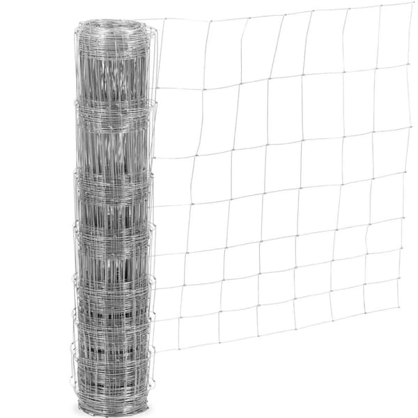 Galvaniserat skogsstängselnät, nät 15 cm, höjd 100 cm, 50 m
