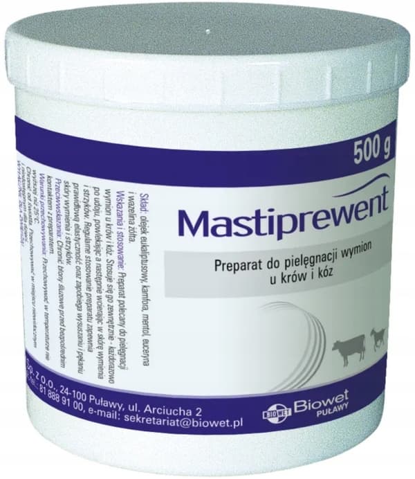 MASTIPREWENT salve til yverpleje af køer og geder Biowet 500 g