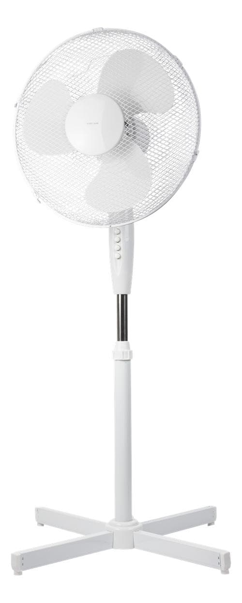 NORDIC HOME Golvfläkt, 410mm, tre hastighetsinställningar, 50W, lutbar, vit