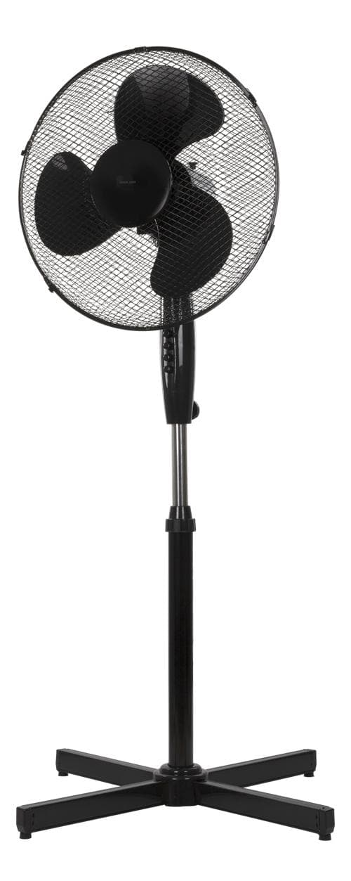 NORDIC HOME Golvfläkt, 410mm, tre hastighetsinställningar, 50W, lutbar, svart