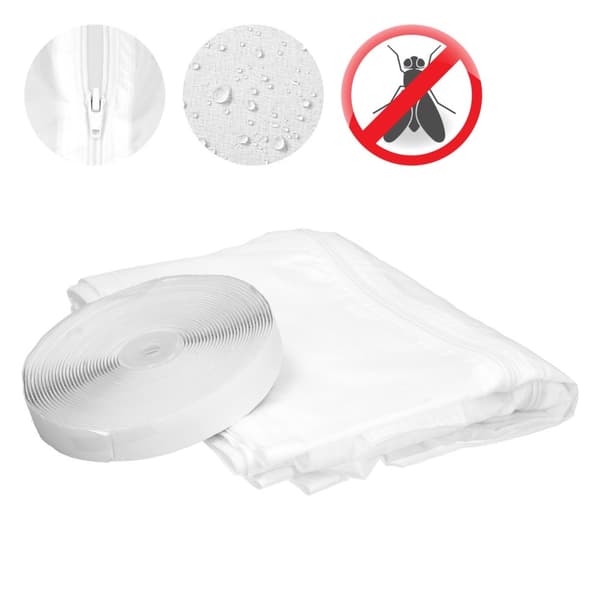 Fönsterförsegling för mobila luftkonditioneringsapparater 400x39x0,05 cm Vit Polyester